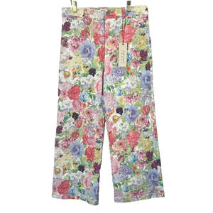 Alice + Olivia Jeans Women's Size 30 Dawn Floral Gorgeous Coin Pocket Crop NWT